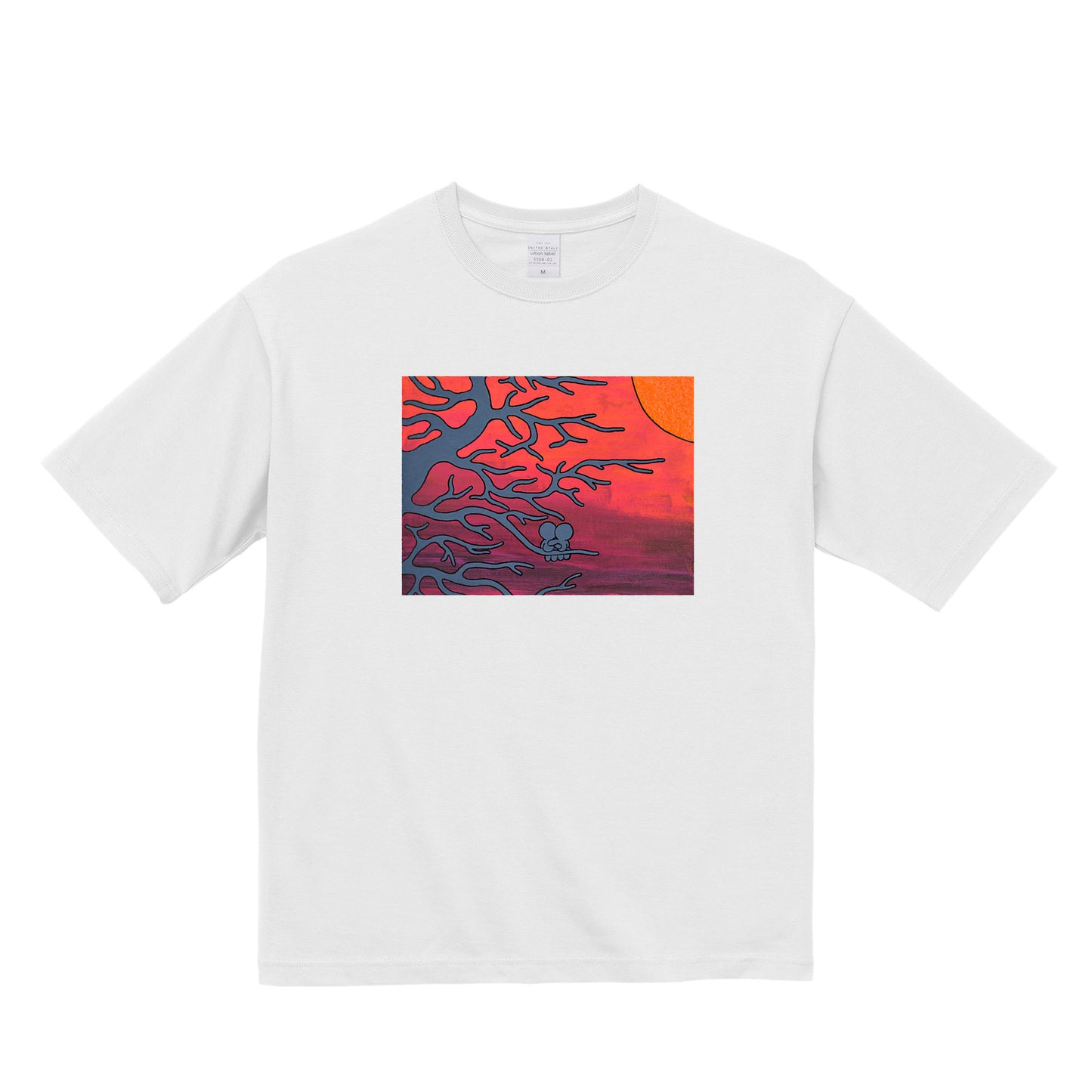 【アートTシャツ】恋焦がれる夕日 white image