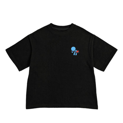【ビッグシルエットTシャツ】楽しい恋愛 black image