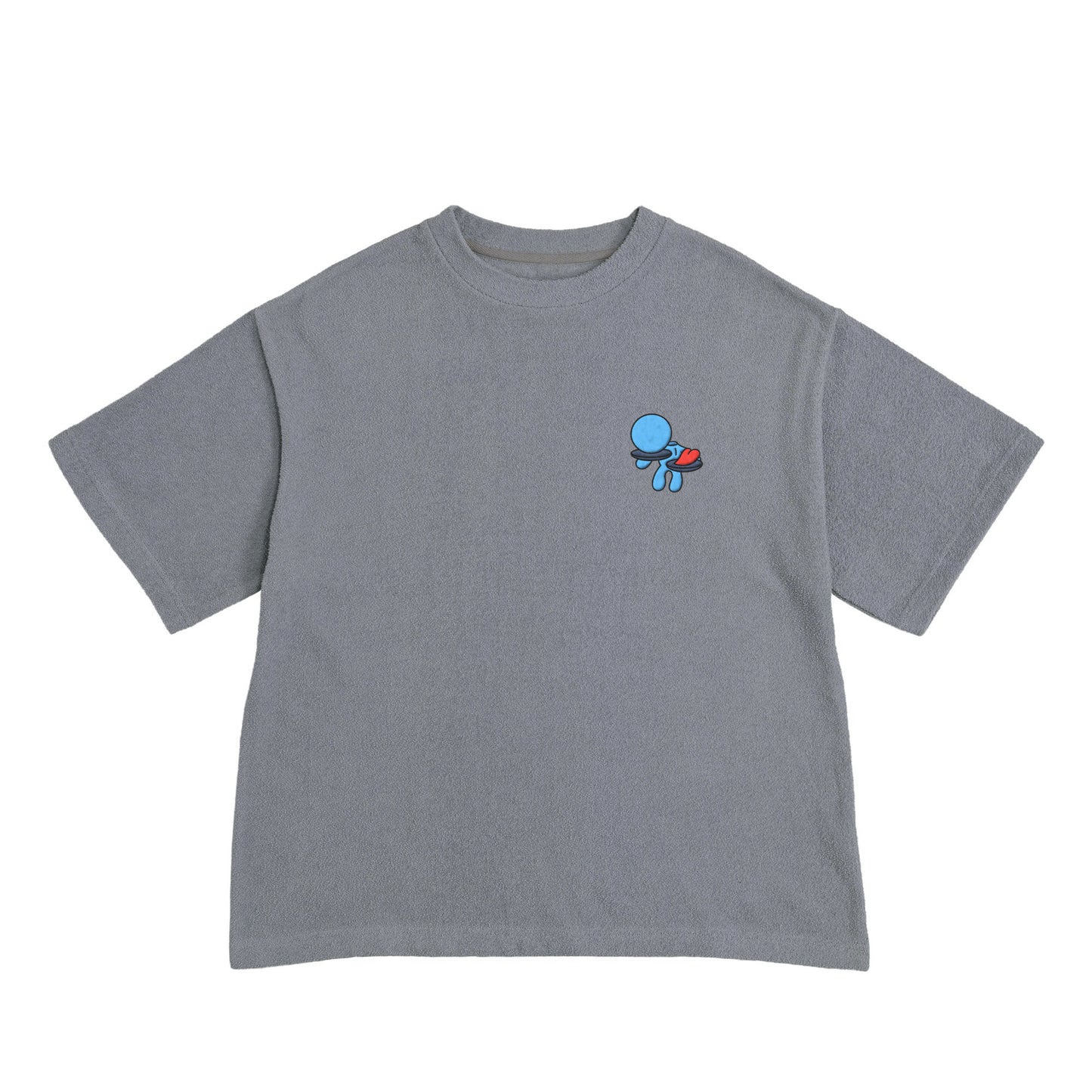 【ビッグシルエットTシャツ】楽しい恋愛 fog-blue image