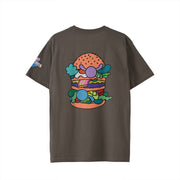 【Tシャツ】ローマンズロゴ×バーガー charcoal image
