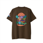 【Tシャツ】ローマンズロゴ×バーガー dark-brown image