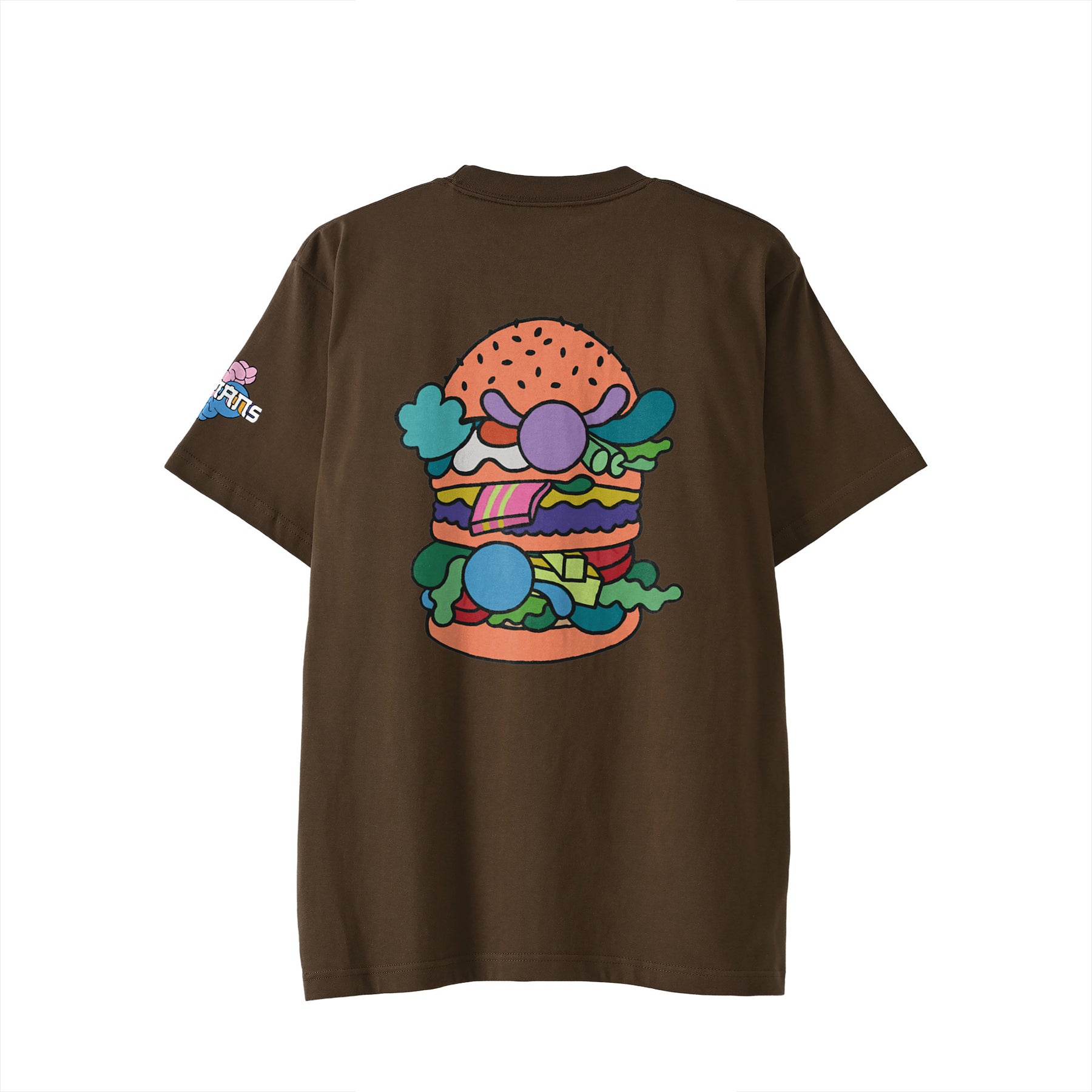 【Tシャツ】ローマンズロゴ×バーガー dark-brown image