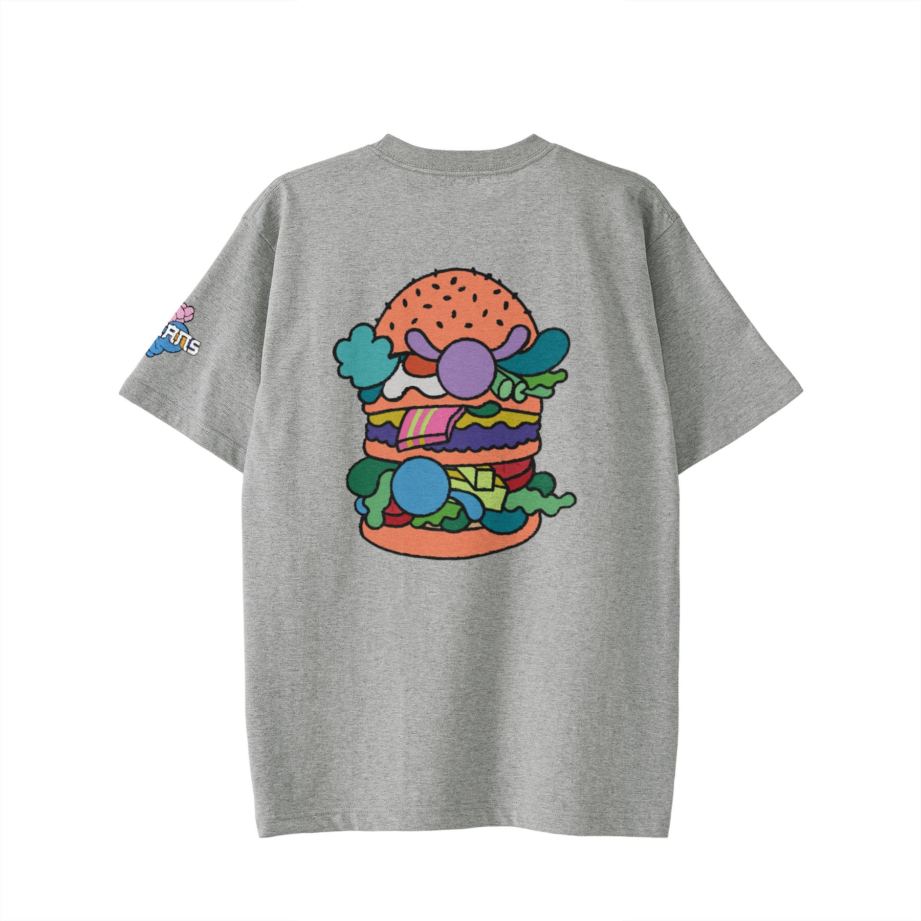 【Tシャツ】ローマンズロゴ×バーガー gray image