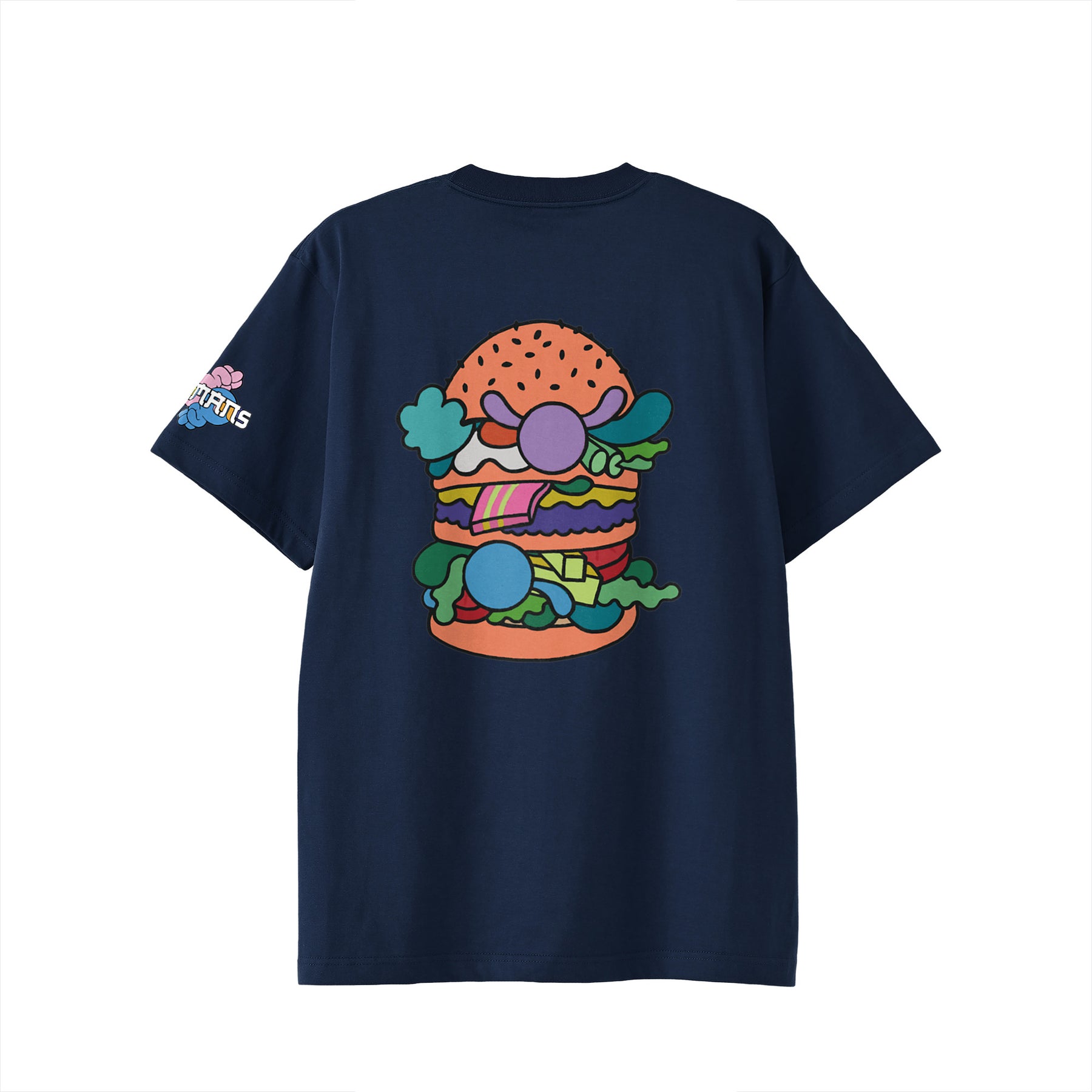 【Tシャツ】ローマンズロゴ×バーガー indigo image