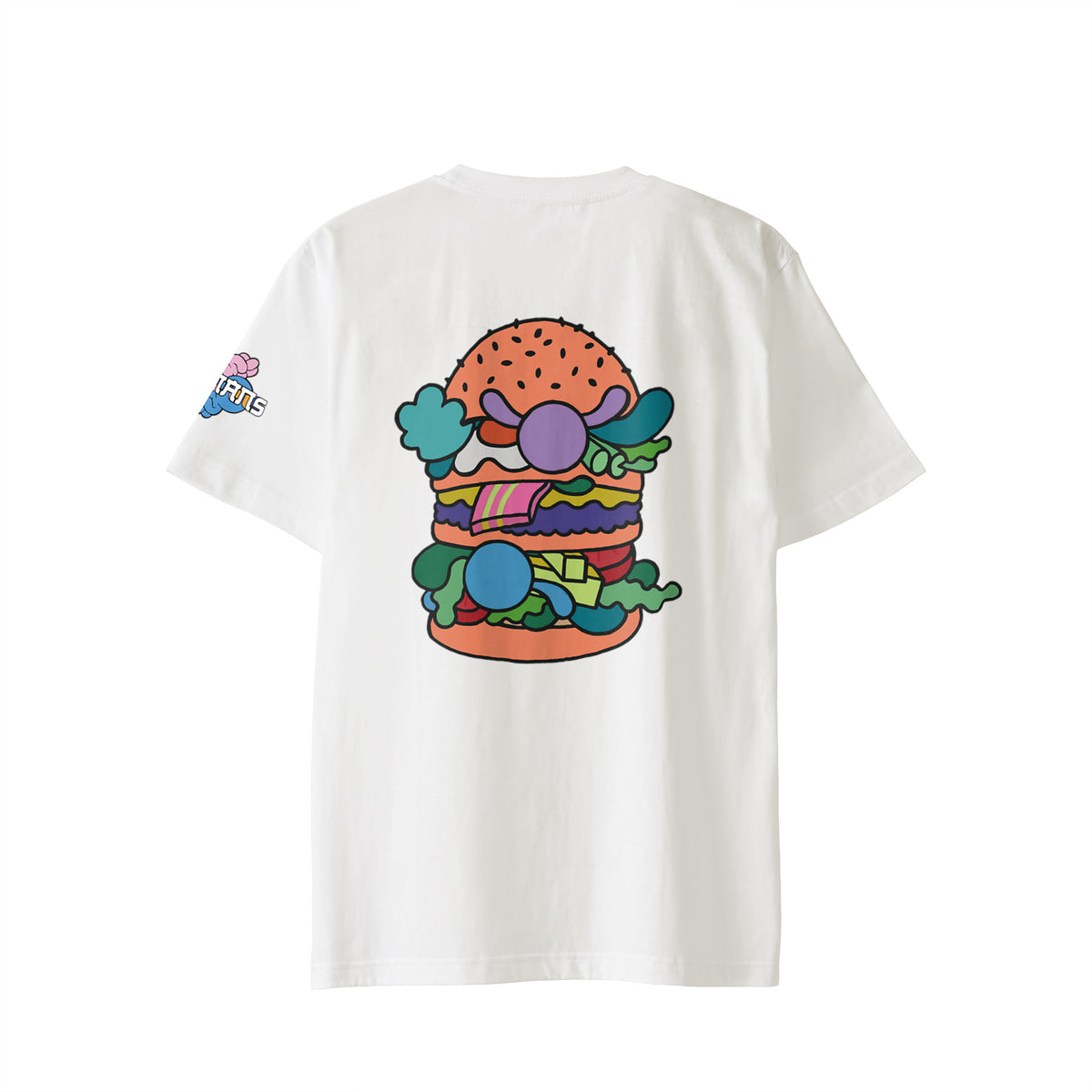 【Tシャツ】ローマンズロゴ×バーガー white image